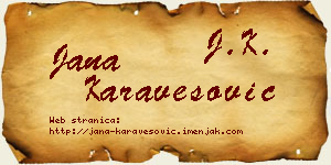 Jana Karavesović vizit kartica